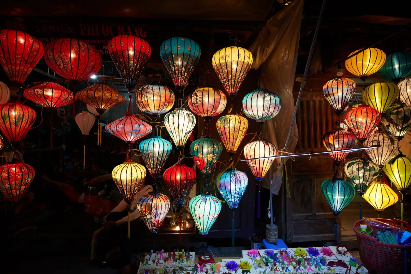 Una tienda de farolillos en Hoi An.